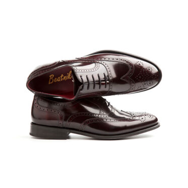 Zapato Oxford rojo masculino por Beatnik Shoes