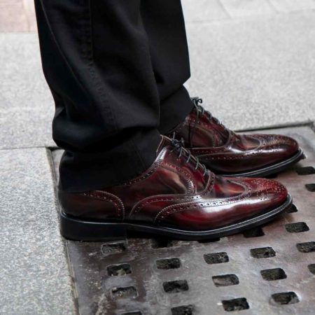 Chaussures Oxford en cuir rouge pour hommes Beatnik Holmes faites à la main en Espagne