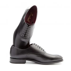 Kaufman Men's Oxford Legate Formal Shoe Black Semi Brogue by Beatnik Shoes