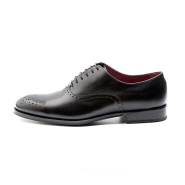 Kaufman zapato formal Oxford legate de hombre Semi brogue negro por Beatnik Shoes