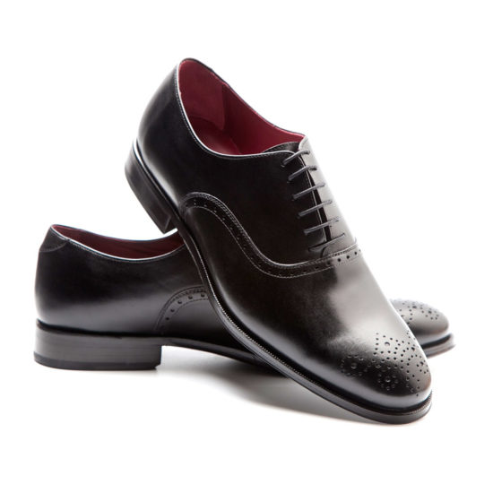 Kaufman zapato formal Oxford legate de hombre Semi brogue negro por Beatnik Shoes
