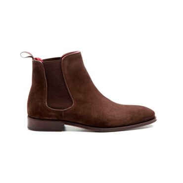 Dark brown suede Chelsea ankle boots for man Cassady Brit Handmade in Spain by Beatnik Shoes