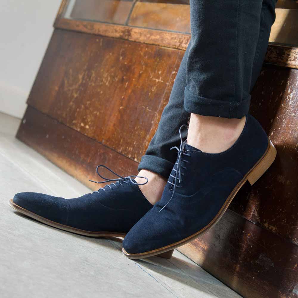 Zapatos Ante Azul Marino Dubai, 35% -