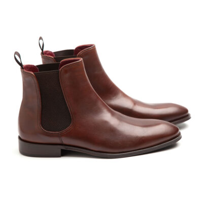 Handmade Brown Chelsea boots for men by Beatnik Shoes