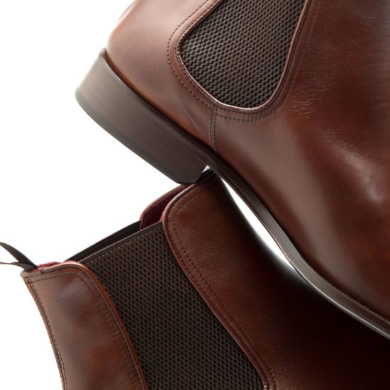 Men's brown Chelsea boot handmade in Spain in soft Beatnik Cassady calfskin