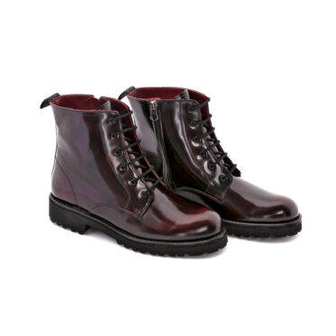 Bota Combat roja de estilo militar Beatnik Joan