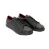 Beatnik Harper black leather casual smart sneakers for men and women handmade in Spain by Beatnik Shoes