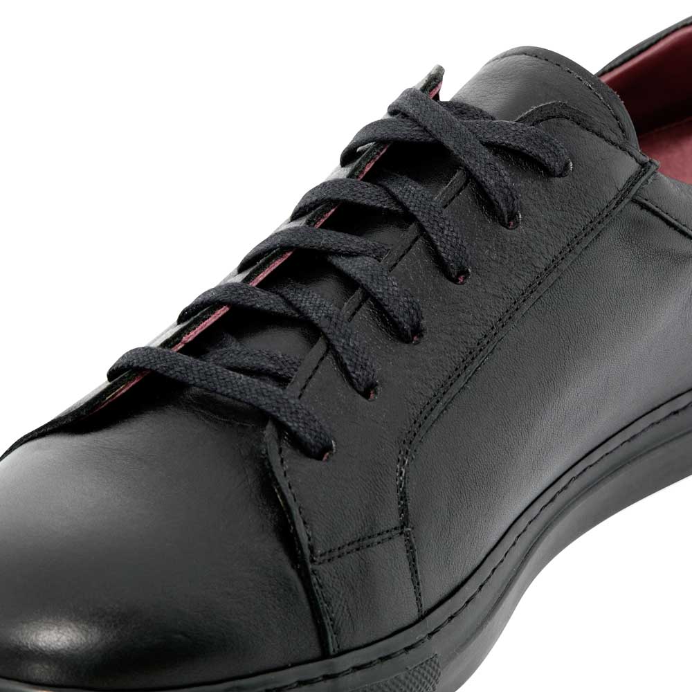 Harper black leather sneakers for men 