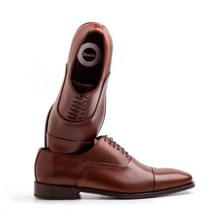 Zapato estilo Oxford de hombre en piel marrón Miller Brown