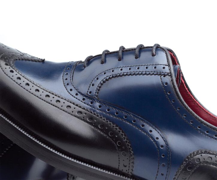 Two-Tone black and blue Oxford shoes for men Holmes
