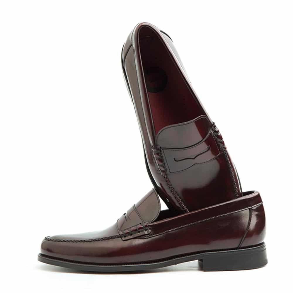 Burgundy penny loafers for men. Beatnik 