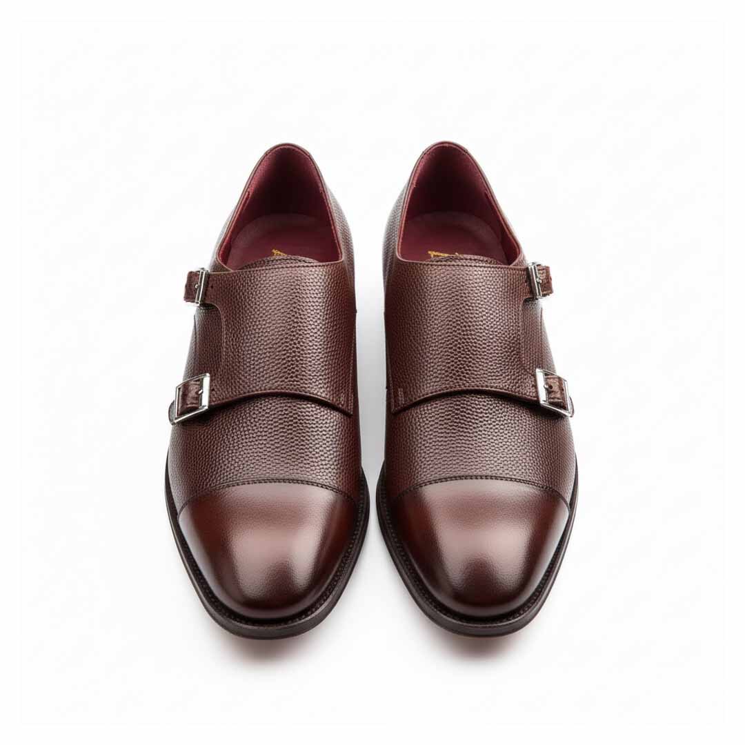 Beatnik Lamantia Brown Monkstrap Shoes