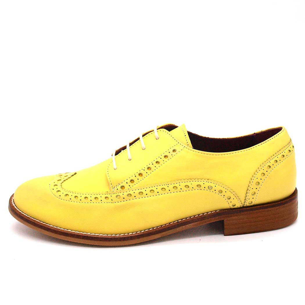 Zapato Blucher amarillo de mujer Ethel 