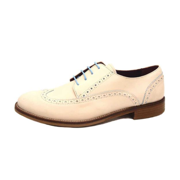Handmade in Spain beige lace-up Oxford Style shoes for women Beatnik Ethel Beige