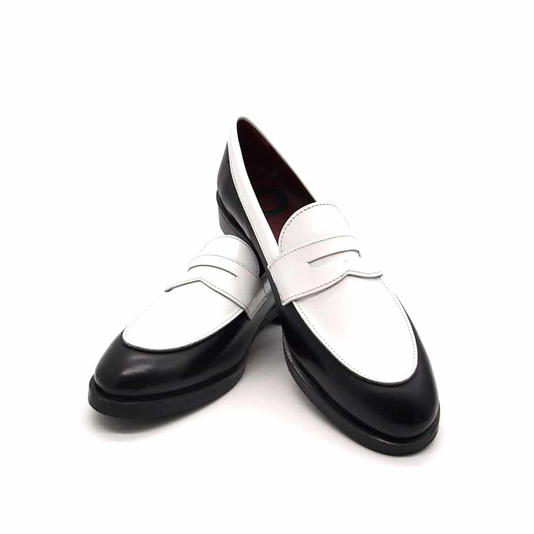 Zapatos Mocasines Anna Field Mocasines negro-blanco moteado estilo cl\u00e1sico 