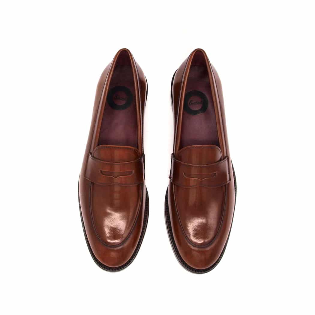 Brown Penny Loafers for Women Beatnik Irma Chesnut