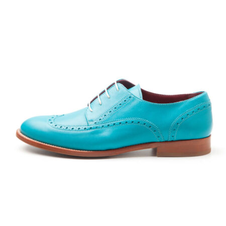 Zapatos de cordones estilo Derby azules de mujer Beatnik Ethel Aqua