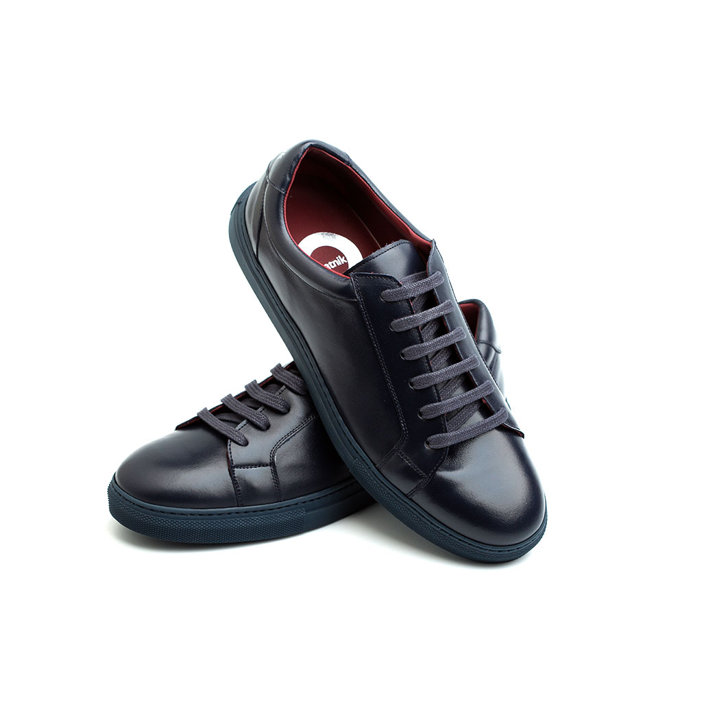 Mezlan Maxim Blue Calfskin & Suede Men's Sneakers