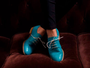 blue oxford shoe