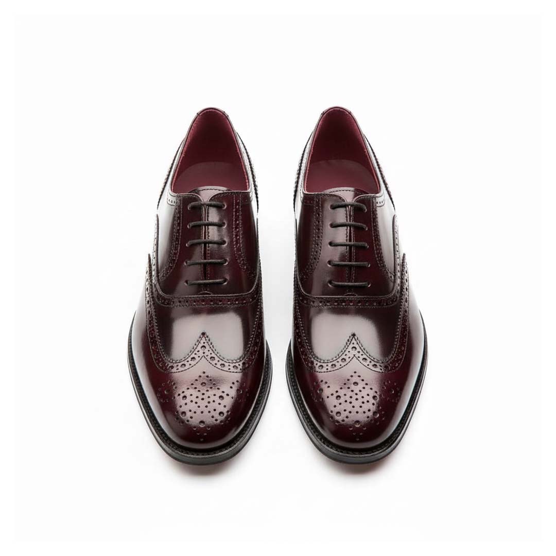 Chaussures Oxford en cuir rouge pour hommes Beatnik Holmes faites à la main en Espagne