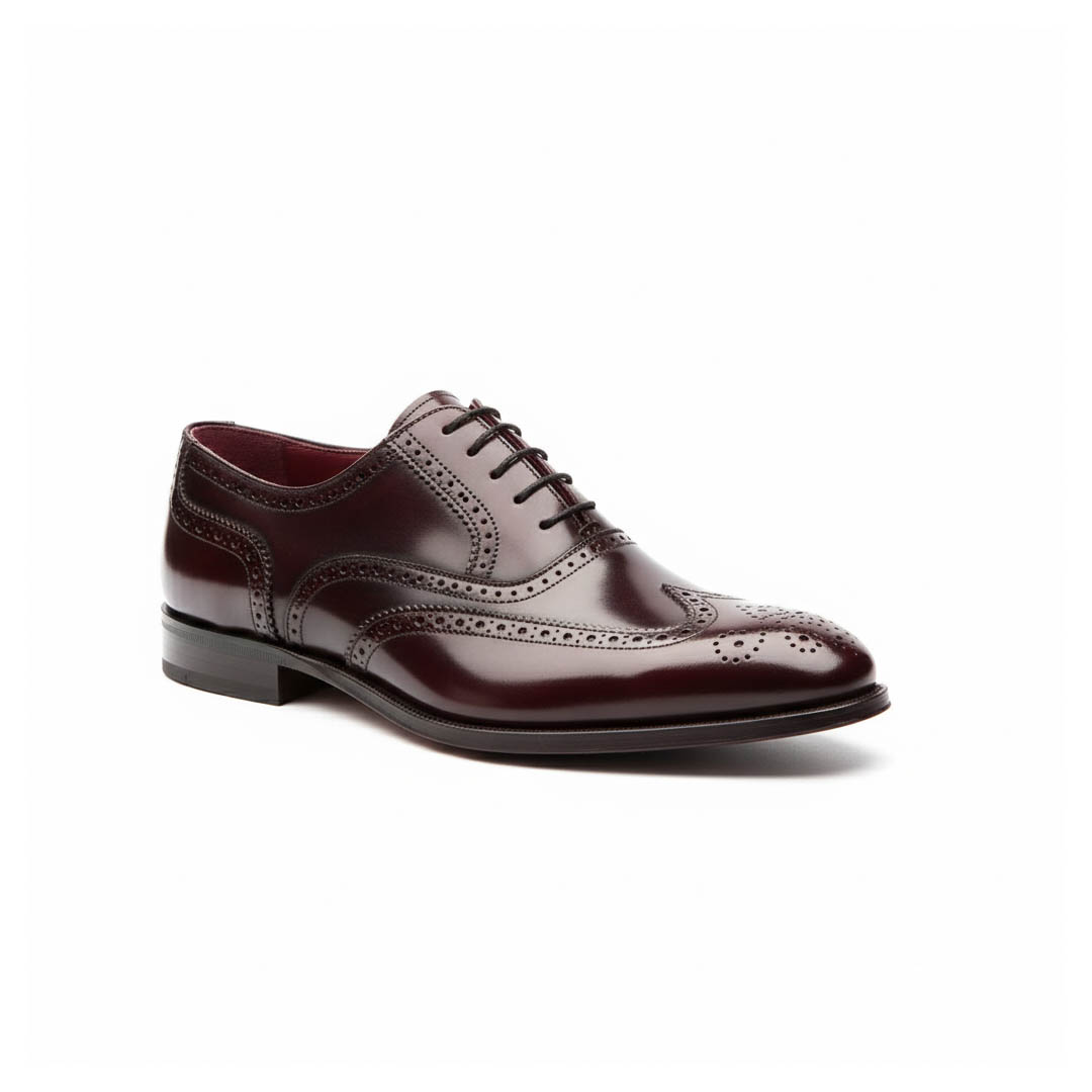 Chaussures Oxford en cuir rouge pour hommes Beatnik Holmes faites à la main en Espagne
