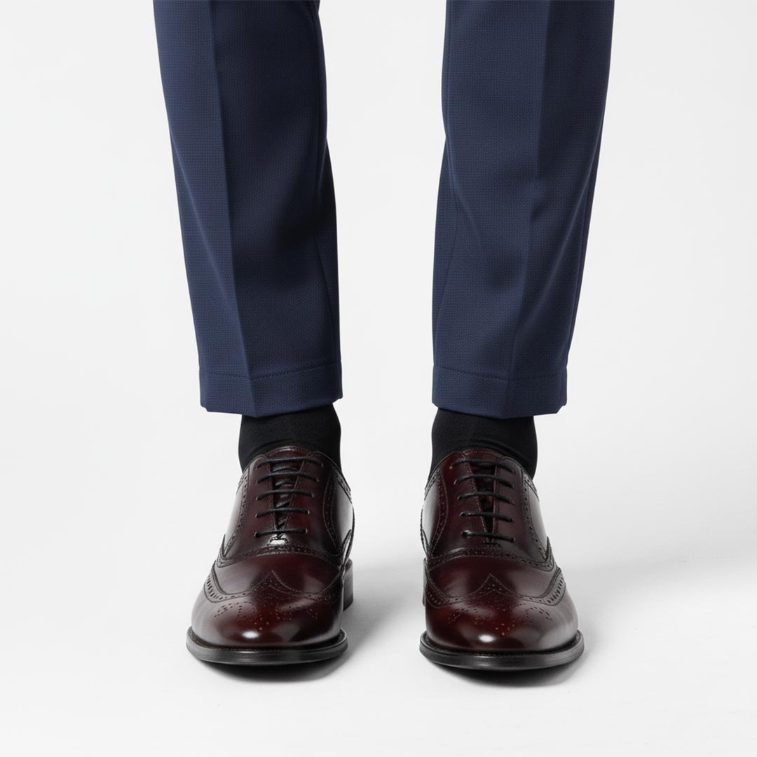Chaussures Oxford en cuir rouge pour hommes Beatnik Holmes faites à la main en Espagne
