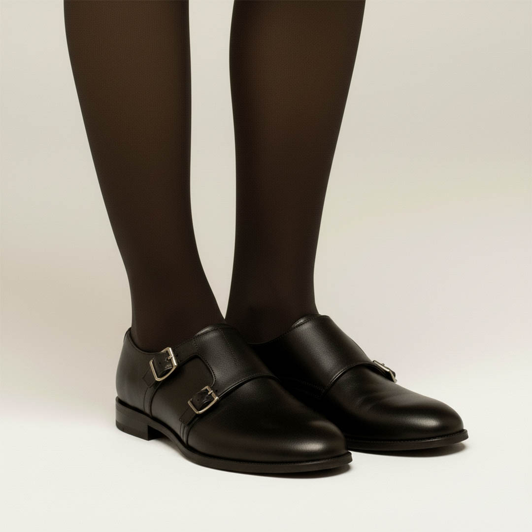 June Monk strap black women's shoe by Beatnik Shoes