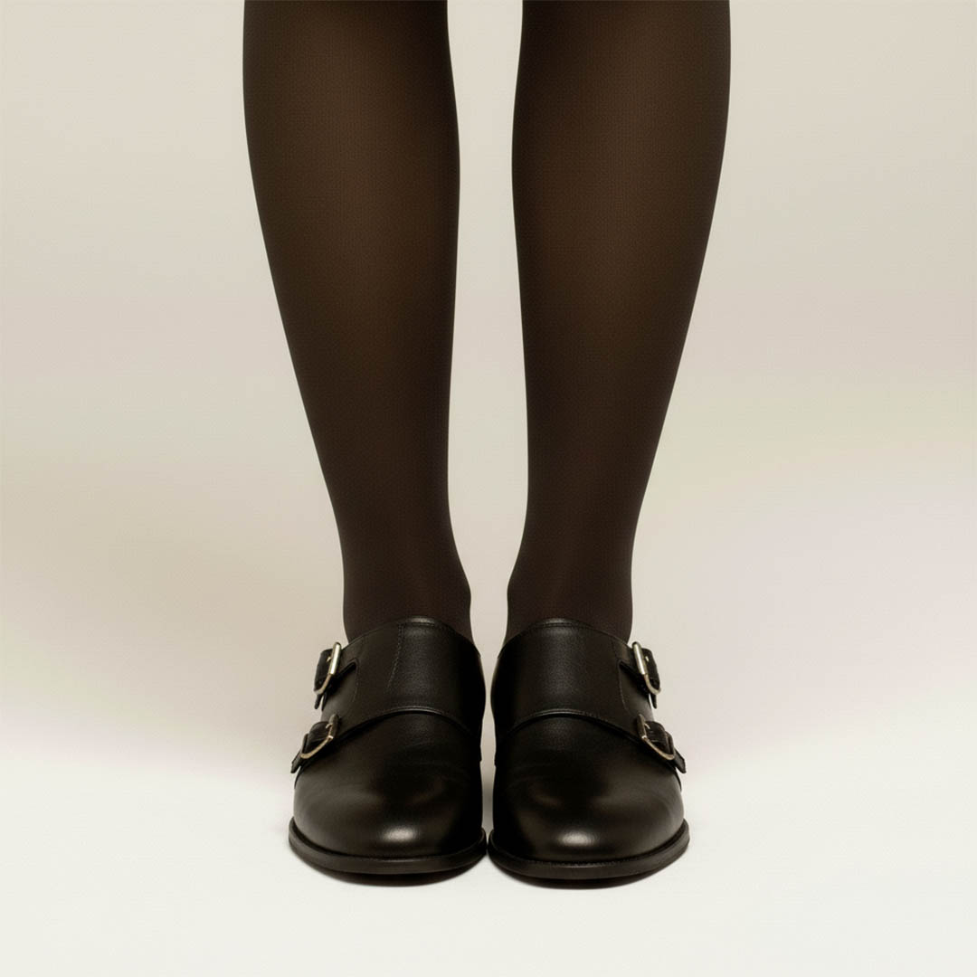 June Monk strap black women's shoe by Beatnik Shoes