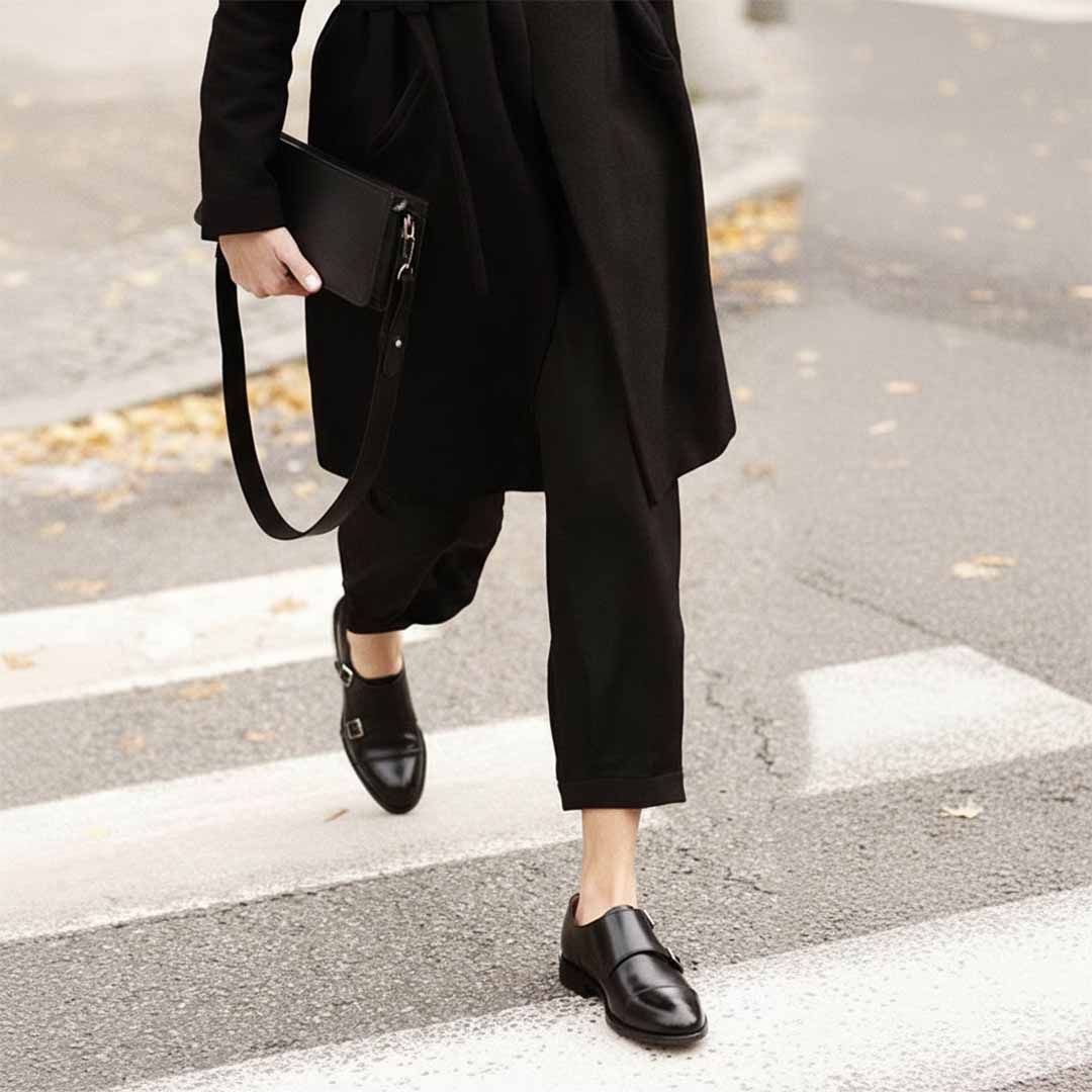 June Monk strap black women's shoe by Beatnik Shoes