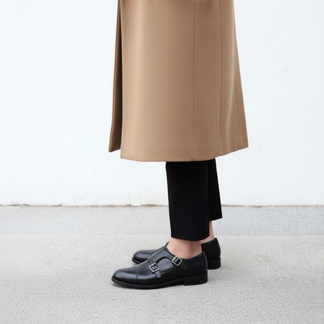 June Monk strap black women's shoe by Beatnik Shoes