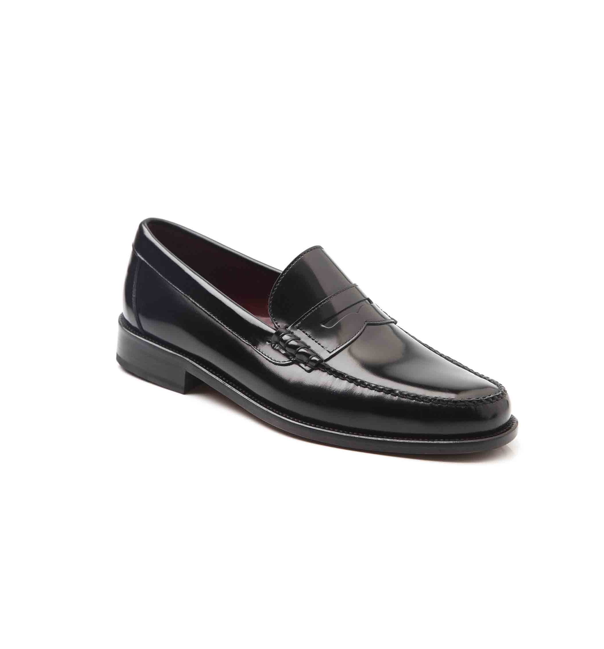 Zapato clásico Mocasín de estilo castellano negro para hombre Beatnik Allen Black