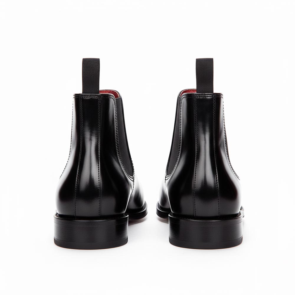 Botas Chelsea negras para hombre Cassady Black hecha a mano en España por Beatnik Shoes