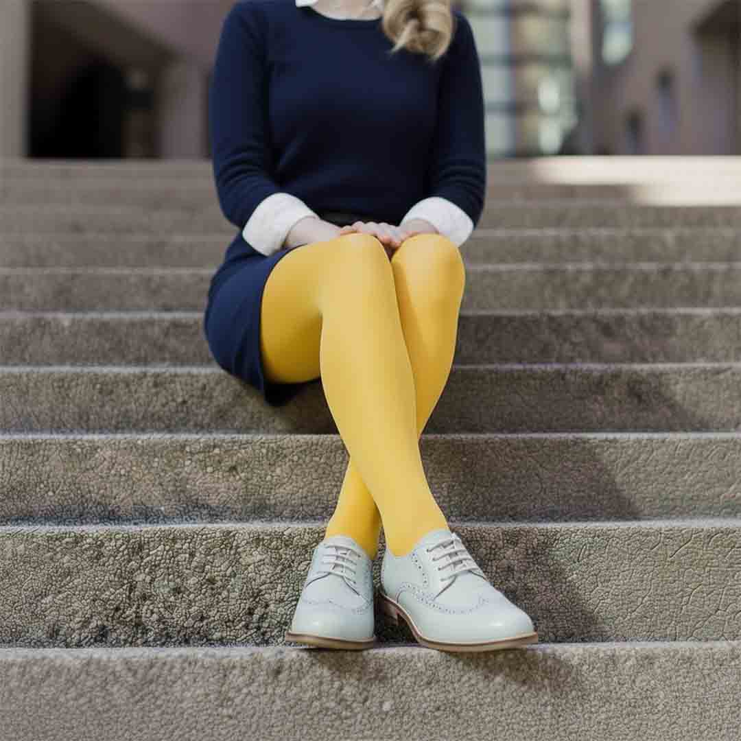 Blucher de mujer en piel color azul Beatnik Ethel Blue Volare