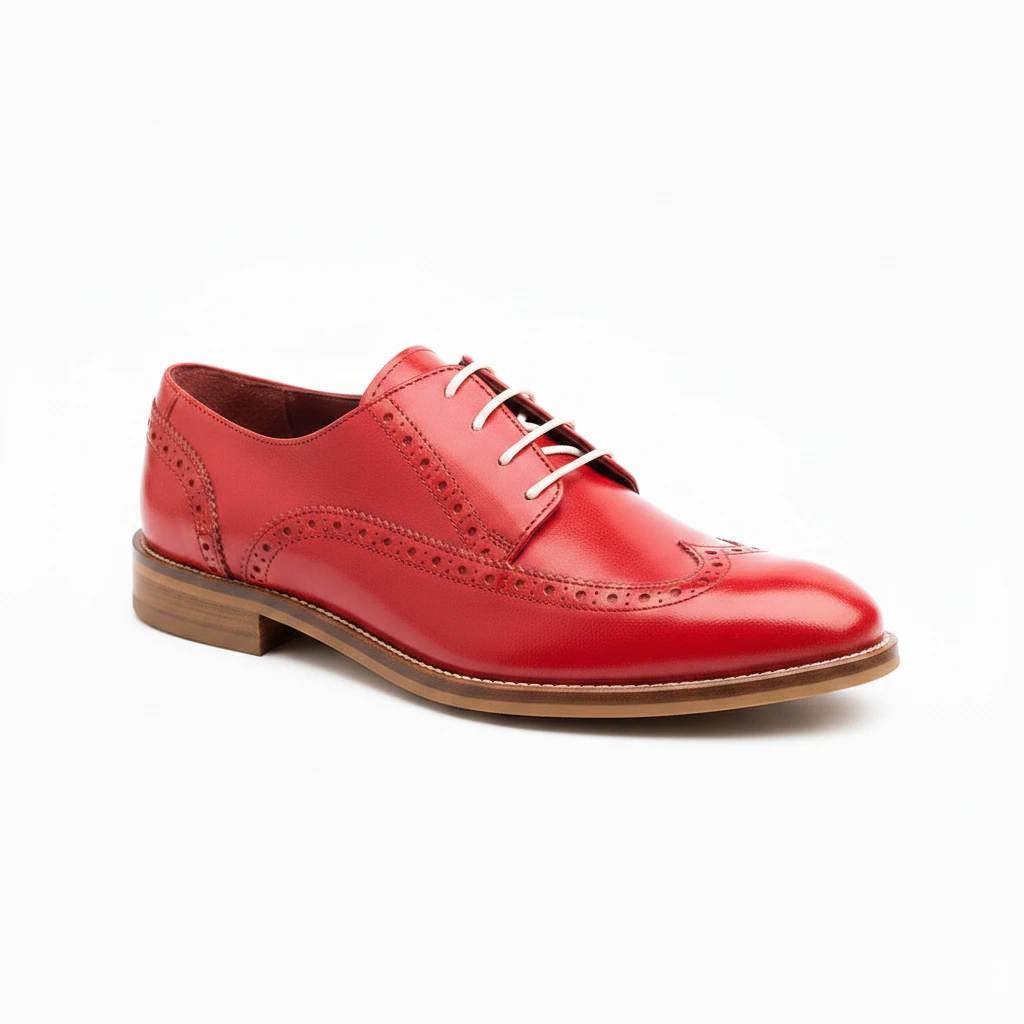 Zapato rojo blucher de mujer por Beatnik Shoes