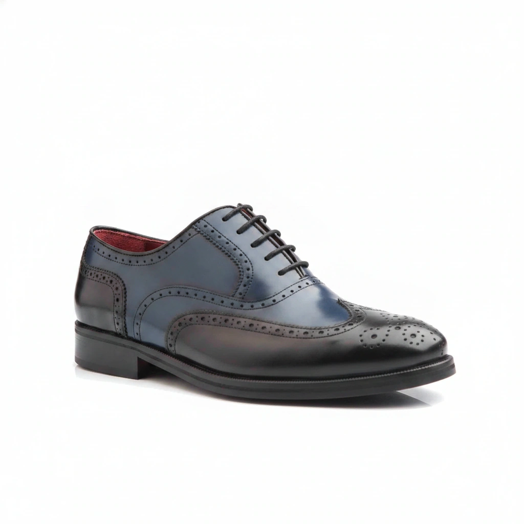 Zapato Oxford bicolor de hombre Holmes Black & Blue