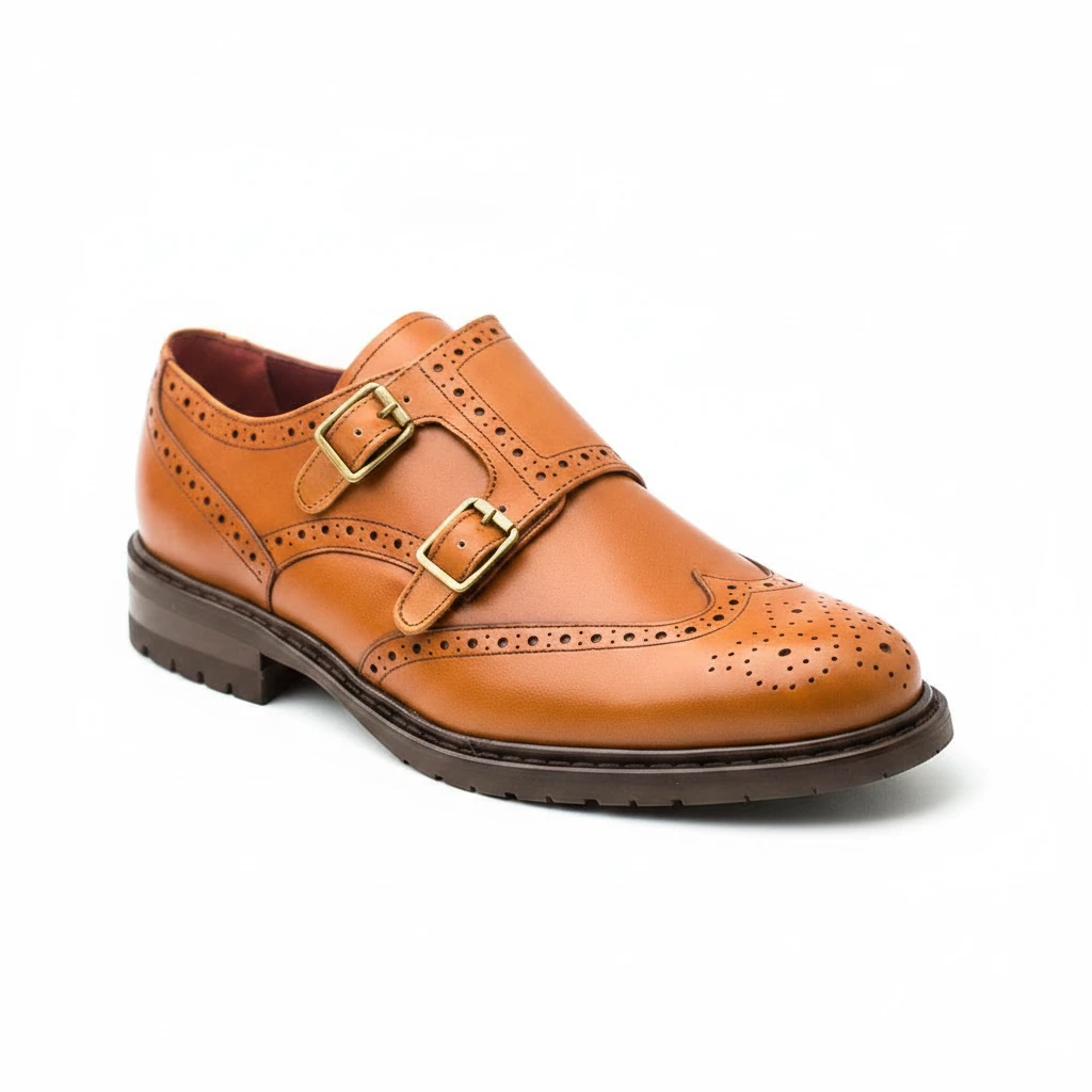 Zapatos Monkstrap marrones de Mujer Beatnik June Brown