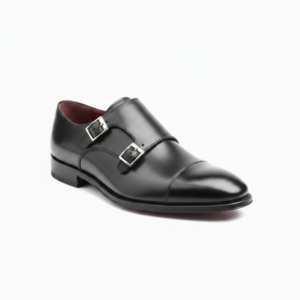 Zapato monk negro para hombre Lamantia black