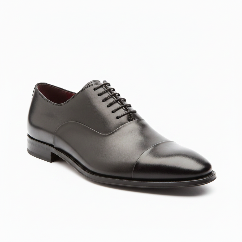 Zapato negro de ceremonia Oxford negro Miller para hombre por Beatnik Shoes